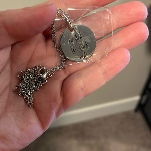 Watch le f— out silver necklace with chain
